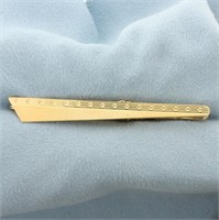 Vintage Tie Bar Clip in 18k Yellow Gold