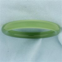 Natural Jade Round Bangle Bracelet