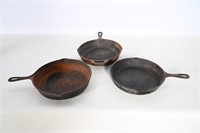 Cast Iron Skillets- 3 Total- Lodge