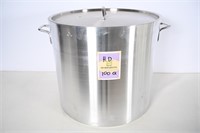 100 Qt Aluminum Stock Pot/ Lid - New