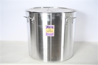 160 Qt Aluminum Stock Pot/ Lid - New