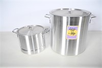 4 & 40 Qt Aluminum Stock Pots/Lids (4qt Steamer)