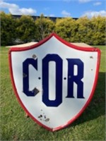 Original COR Enamel Shield Sign - Lovely Condition