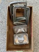 Pair of Ford Headlights and Buckets