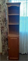 68.5 x 15 x 9.5 wood cabinet, with adjustable