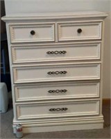 36 x 18 x 44.5 ivory trimmed in bronze 5 chest of