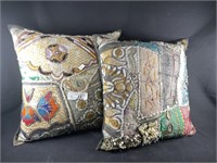 2 home accent beaded pillows