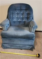Pioneer Blue Rocker Swivel Chair