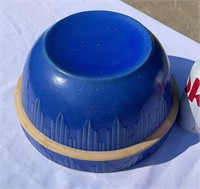 Stoneware Blue Crock Mixing Bowl