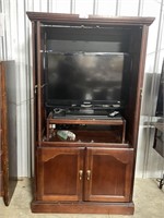 32" Magnavox TV with remote and armoire