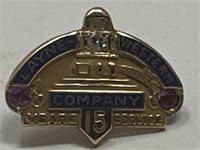 Gold-Ruby-Diamond Laune Westen Company 15yr. Pin