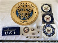 U.S. Navy Pins,American Legion Buttons, Wall Art,