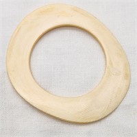 Ivory Bangle Disc Bracelet