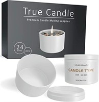 True Candle - 24-Pack 8oz Lavender White Candle