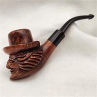 Imported Briar Man in Hat Pipe