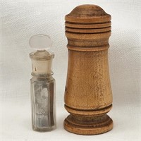Apothecary Bottle in Wood Case w/ Mercury