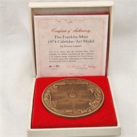 1974 Franklin Mint Art Medal / Calendar