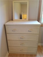4 DRAWER CHEST WITH MIRROR