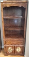 LIBRARY STYLE BOOK CASE 2 DOOR, 1 DRAWER