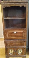 LIBRARY STYLE BOOK CASE 1 DOOR, 1 DRAWER DROP FRON