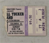 CONCERT TICKETS STUB MARSHALL TUCKER BAND