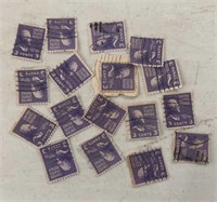 17 COUNT POSTAGE STAMPS 3 CENT
