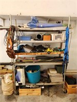 SHELF AND CONTENTS, SPRINKLERS, TILES, MISC