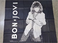 Vintatge 1987 Bon Jovi Silk 44" x 44" Banner