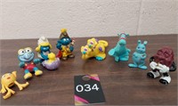 Assorted vintage characters
 - Smurfs, California