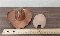 Cowboy hat and house Incense burners