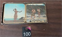 Vintage New Zealand Maori coasters 
 3.5" x 3.5"