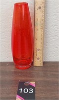 Red vase 6.5"
