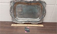 Antique Silver plated serving tray
 13" x 9.5"