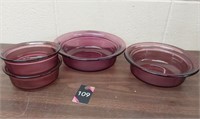 Set of Pink Corning Ware
 2- 1pint / 
1-24oz