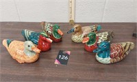 Collection of Duck figurines 3" X 6"