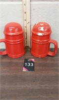 Vintage salt and pepper shakers 
 4.5" t