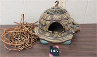 Vintage hanging turtle ceramic candle holder