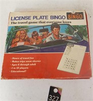 Vintageg License plate bingo game