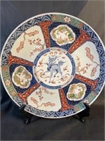 Large Japanese Imari Paneled Plate