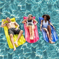 Sloosh 3 Packs Inflatable Pool Mat Float, Inflatab