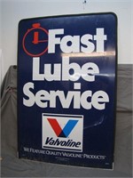 Vintage Valvoline Fast Lube Service Sign