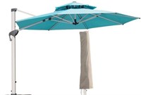 Patio Umbrella, 11'X11' Square, Sky Blue