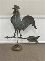 Copper Full Body Rooster Weathervane
