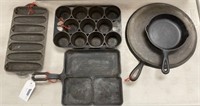 Griswold and Wagner Cast Iron Cookware - 6 pcs