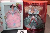 Two Barbies; 1995 Happy Holidays & 1850's