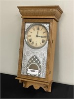 Gilbert Key Wind Oak Wall Clock