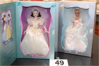 Two Disney Wedding Barbies;Snow White &