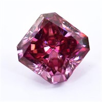 APPR $750 3.65 Ct Cushion Moissanite Fancy Pink