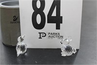 Two Swarovski Crystal Miniatures; Penguin &