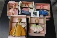 Five Madame Alexander Dolls